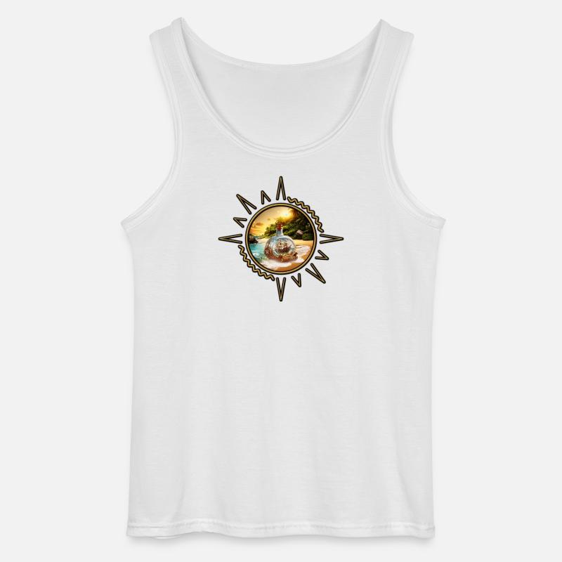 Einzigartige und überraschende Flasche mit Boot - Gildan Männer Tank Top - Weiß