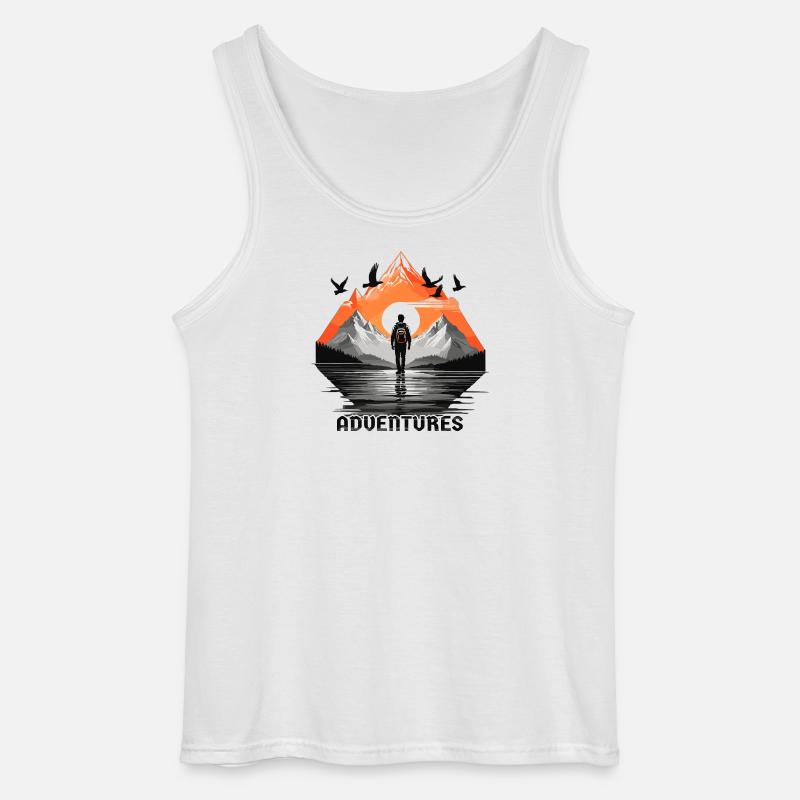 Abenteuer Reise - Gildan Männer Tank Top - Weiß