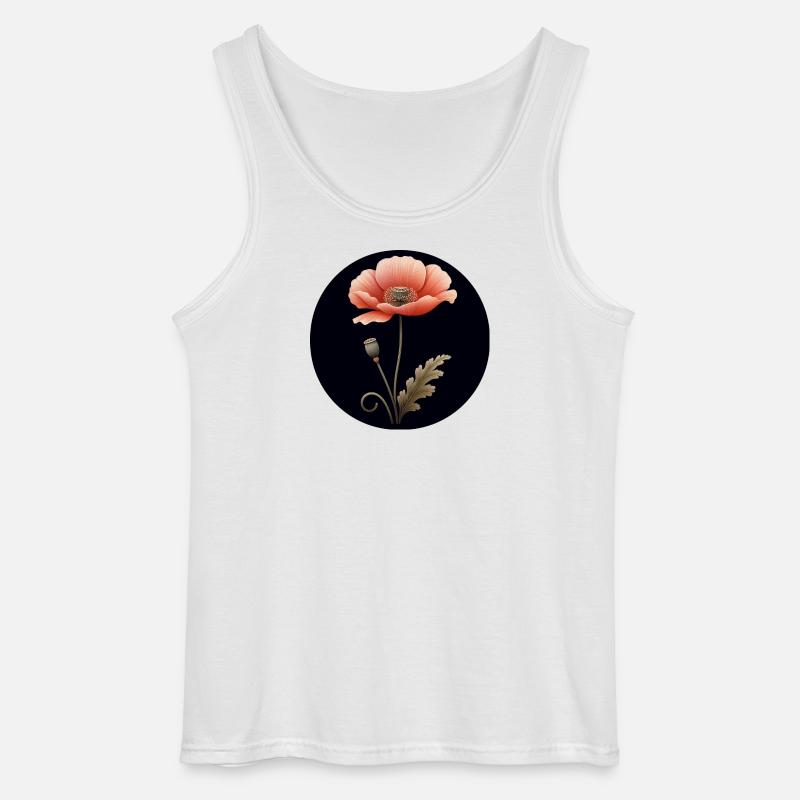Mohnblume Mohn Blume rot orange - Gildan Männer Tank Top - Weiß