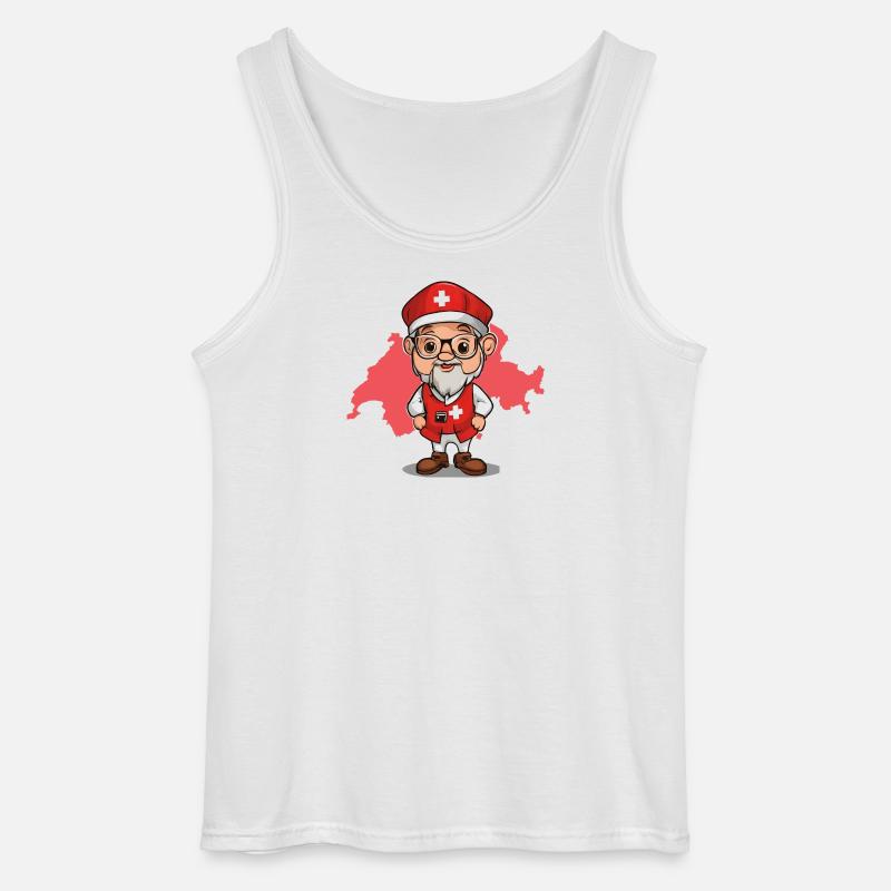 Schweiz, ich bin Schweizer, Schweizer Stolz - Gildan Männer Tank Top - Weiß