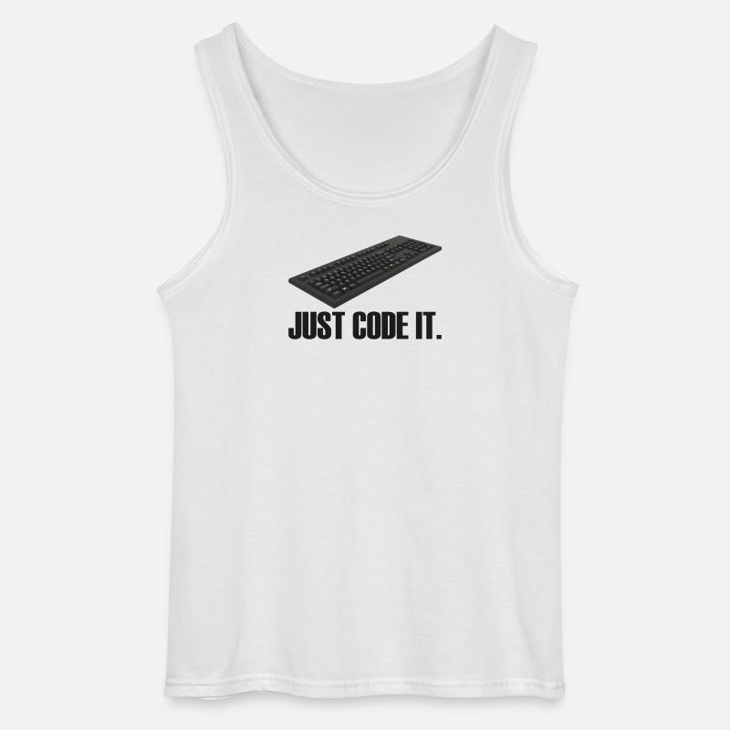 Just Code it - Gildan Männer Tank Top - Weiß