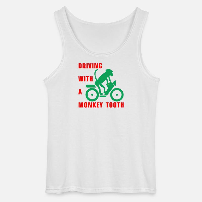 Driving with a monkey tooth - Affenzahn - Gildan Männer Tank Top - Weiß