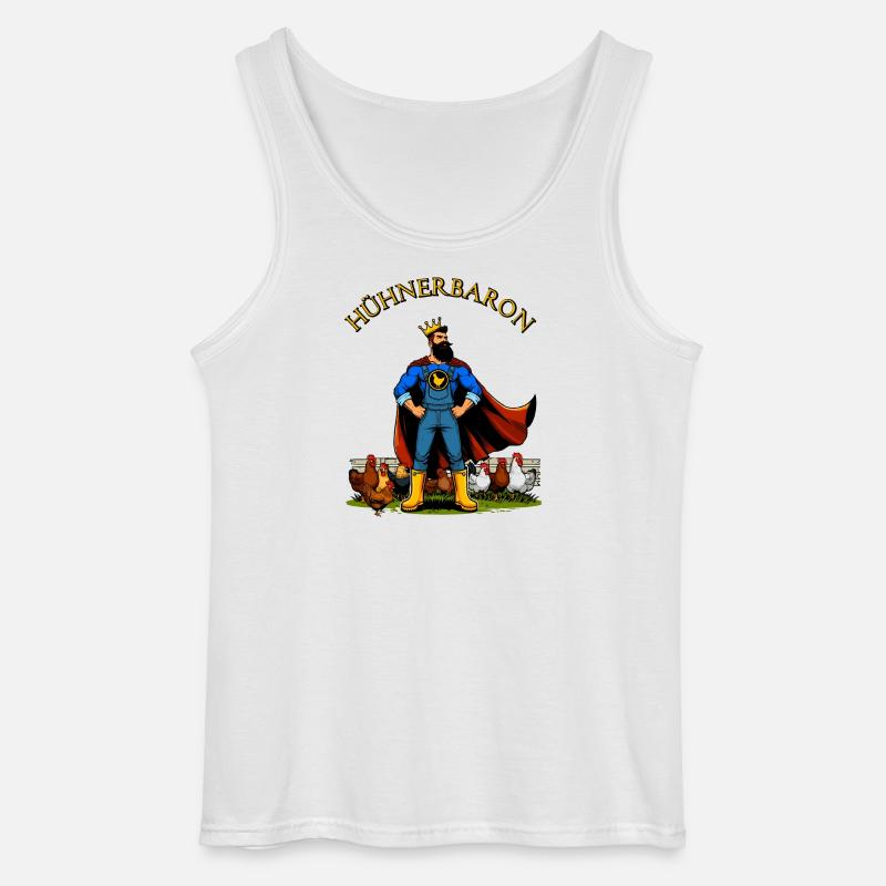 Hühnerbaron Hühnerheld Hühner Fan - Gildan Männer Tank Top - Weiß