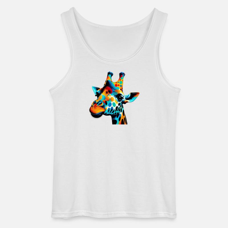Giraffe Pop Art - Gildan Männer Tank Top - Weiß
