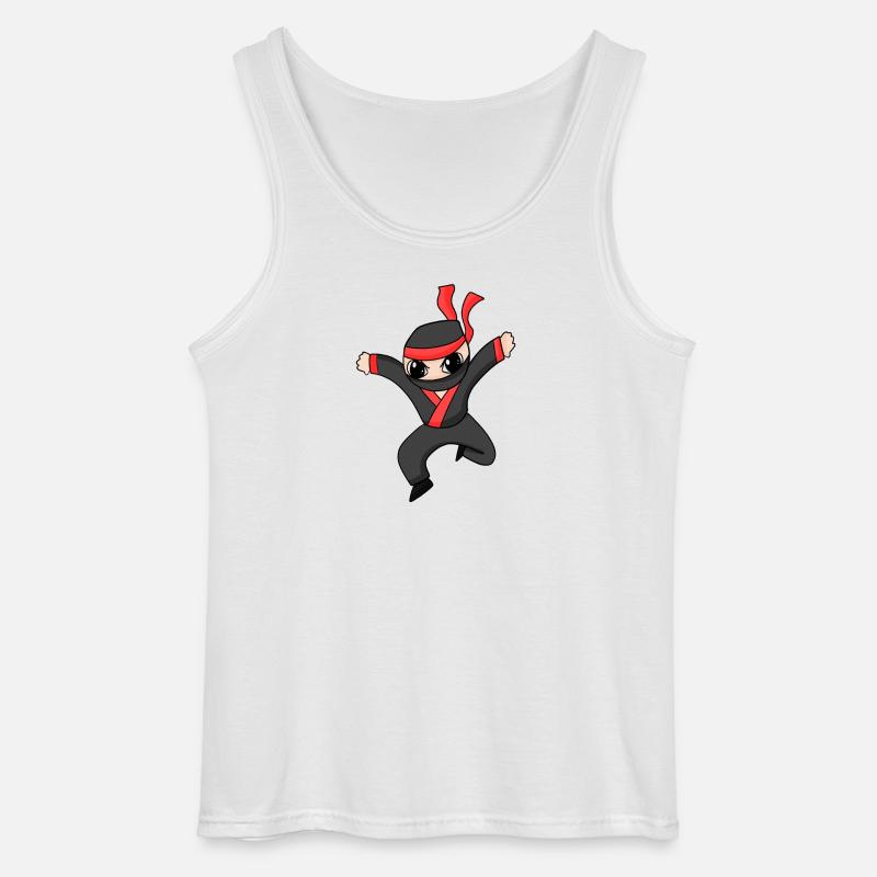 Ninja - Gildan Männer Tank Top - Weiß