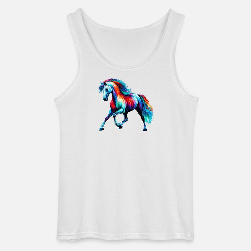 Pferd - Gildan Männer Tank Top - Weiß