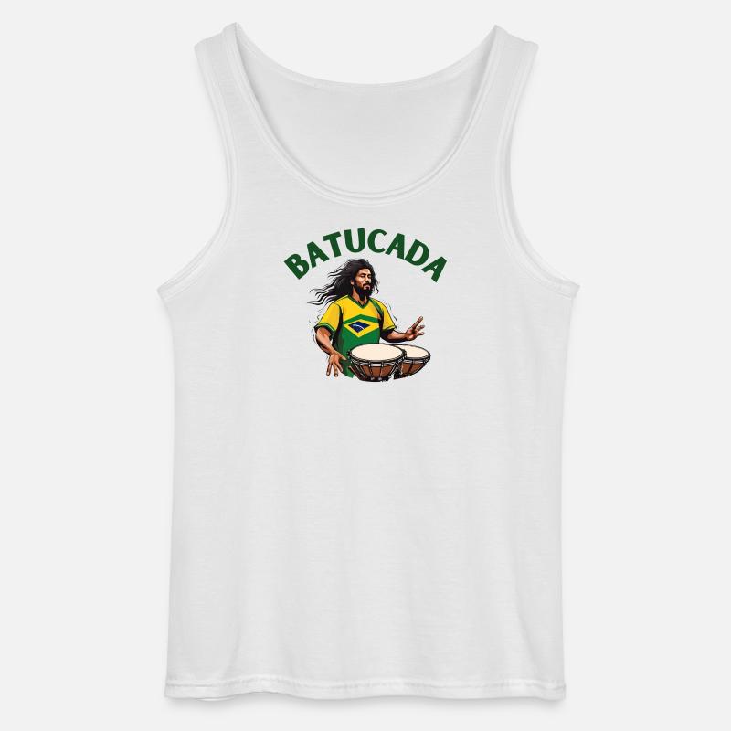 Batucada, batucada player, percussion - Gildan Men’s Tank Top - white