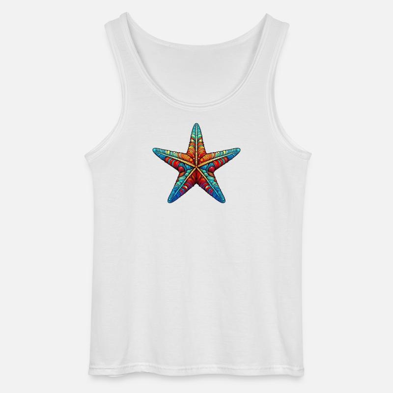 Seestern - Gildan Männer Tank Top - Weiß