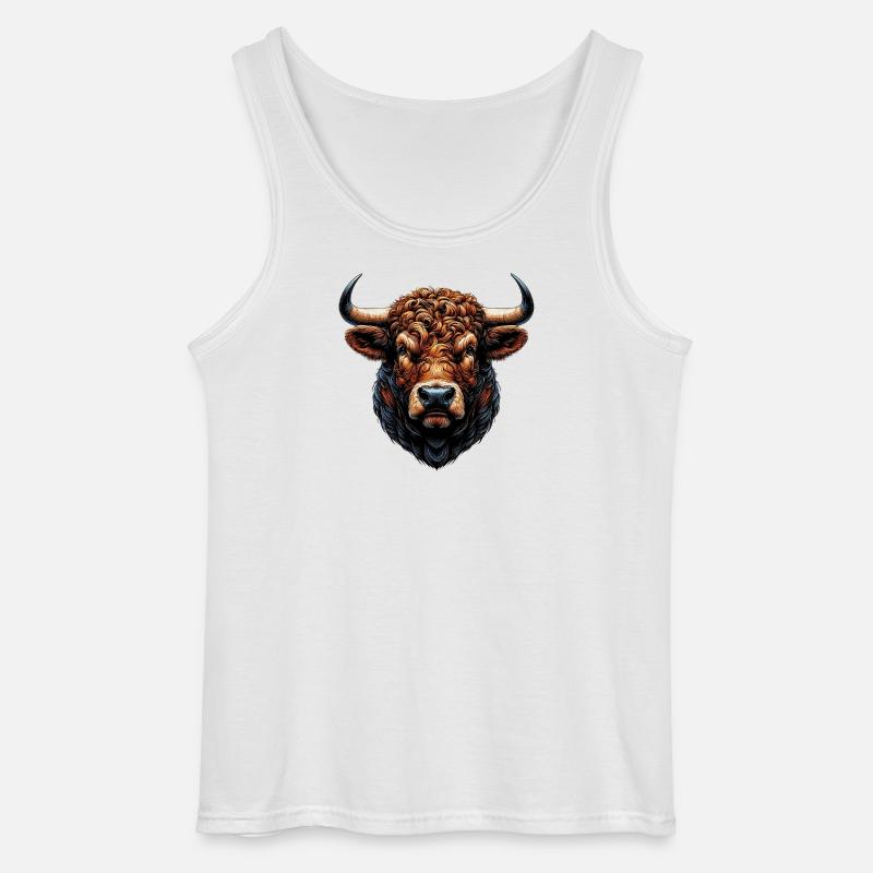 Stier - Gildan Männer Tank Top - Weiß