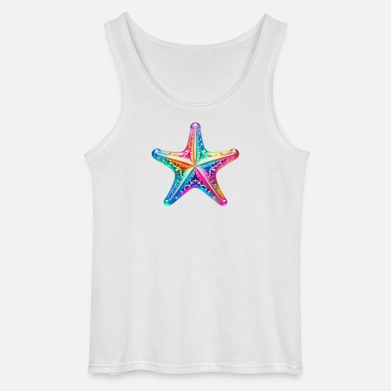 Seestern - Gildan Männer Tank Top - Weiß