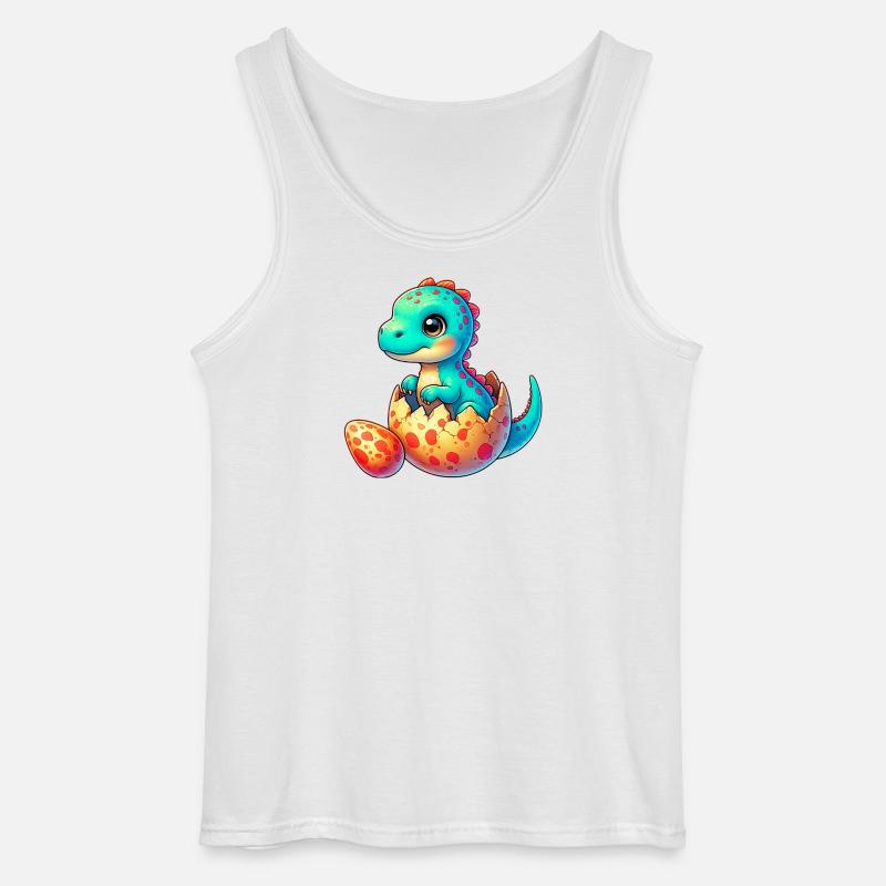 Dinosaurier - Gildan Männer Tank Top - Weiß