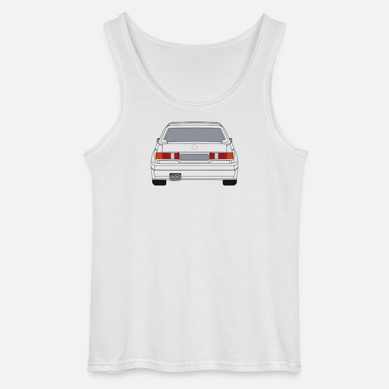 Deutsches Auto Heckansicht Weiß - Gildan Männer Tank Top - Weiß