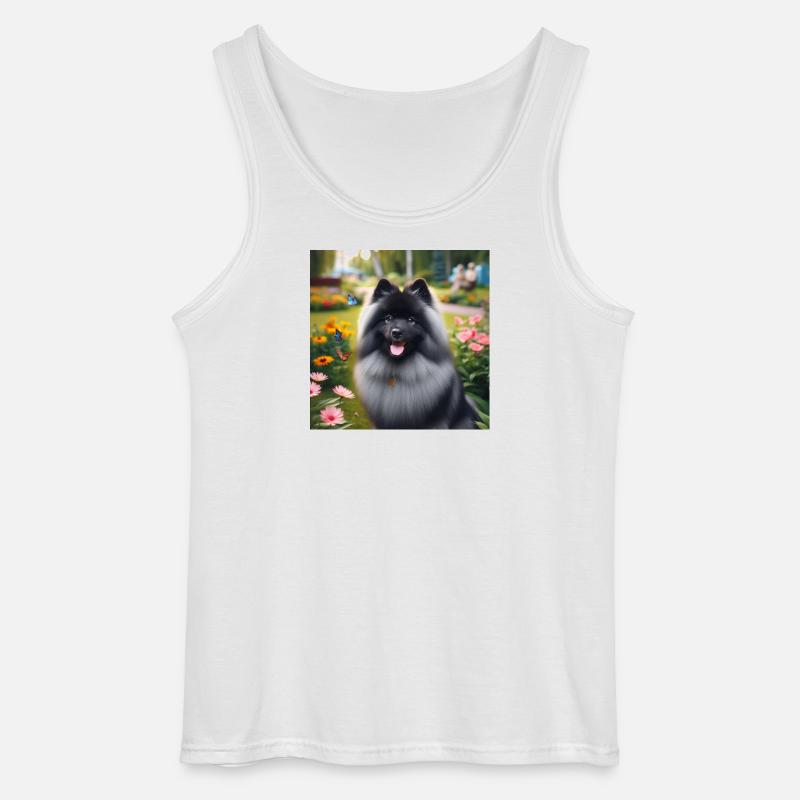 Wolspitz Keeshond - Canotta da uomo Gildan - bianco