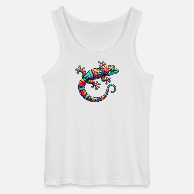 Gecko - Gildan Männer Tank Top - Weiß