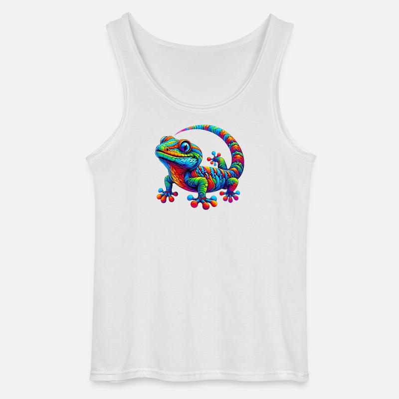 Gecko - Gildan Männer Tank Top - Weiß