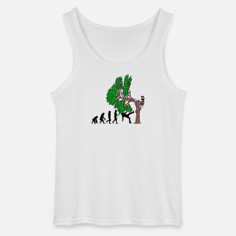 Baum Evolution Holz Holzfäller Baumfäller Wald - Gildan Männer Tank Top - Weiß