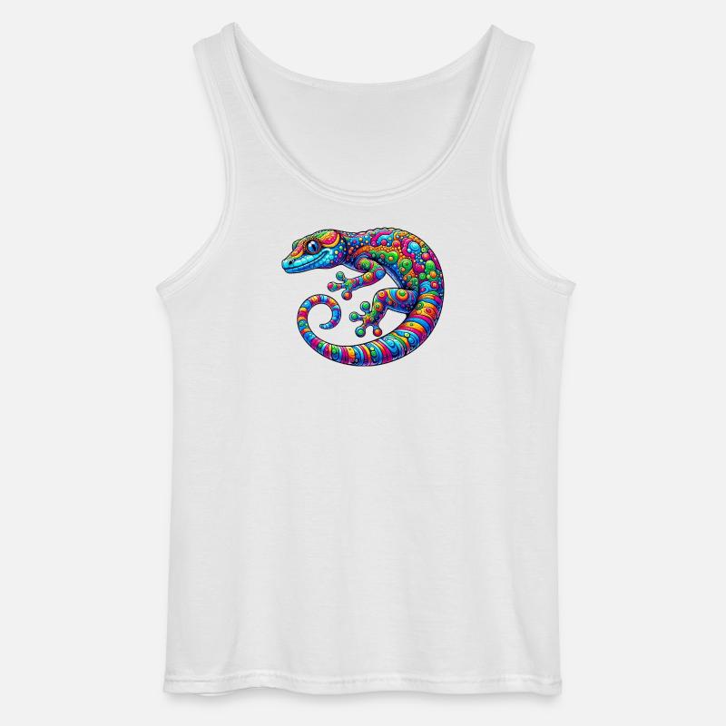 Gecko - Gildan Männer Tank Top - Weiß