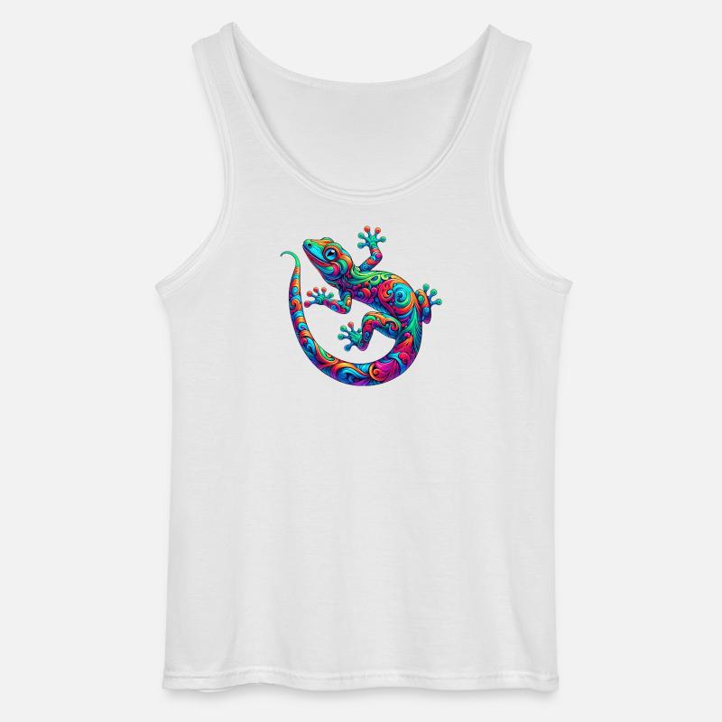 Gecko - Gildan Männer Tank Top - Weiß