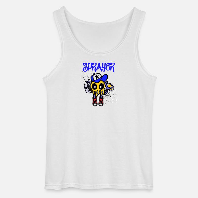 Sprayer Graffiti Spraydose Kunst Strassenkunst - Gildan Männer Tank Top - Weiß
