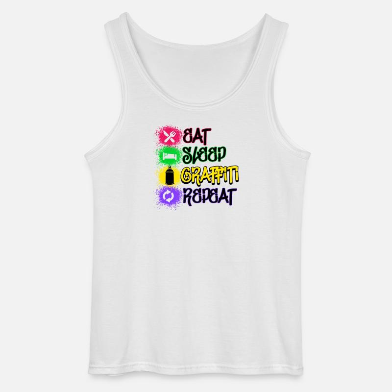 Graffiti Statement Sprayer Spraydose Kunst - Gildan Männer Tank Top - Weiß