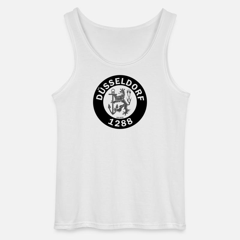 Düsseldorfer Löwe 1288 Local Sketch - Gildan Männer Tank Top - Weiß