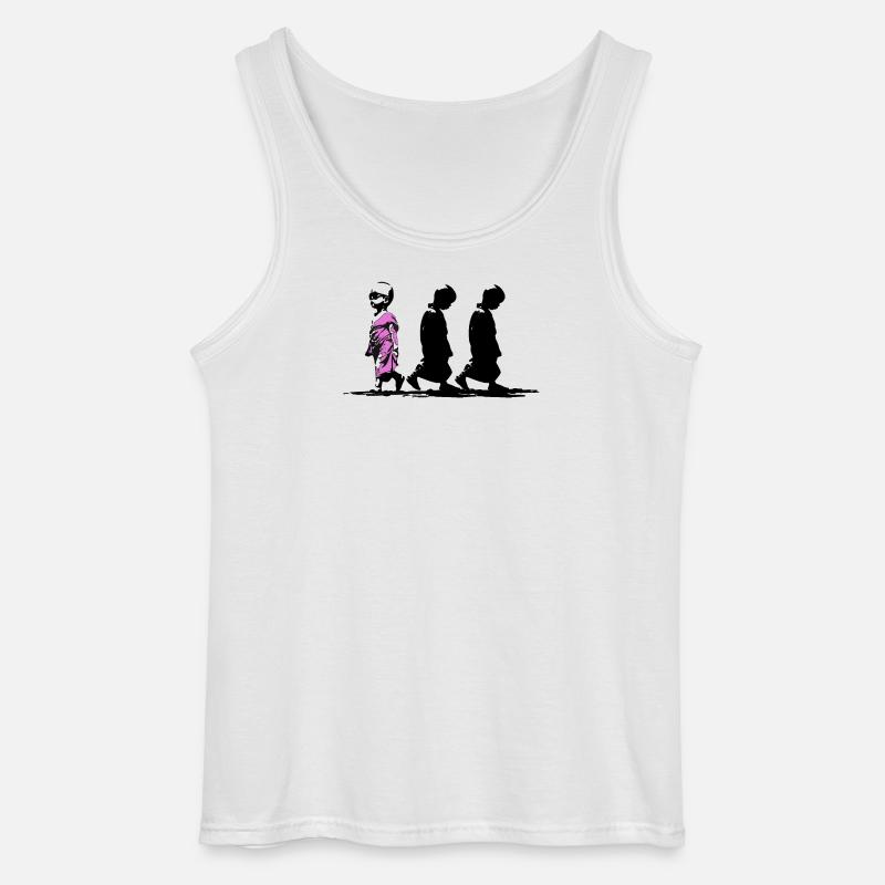 Neonpfad der Stille, sei anders - Gildan Männer Tank Top - Weiß