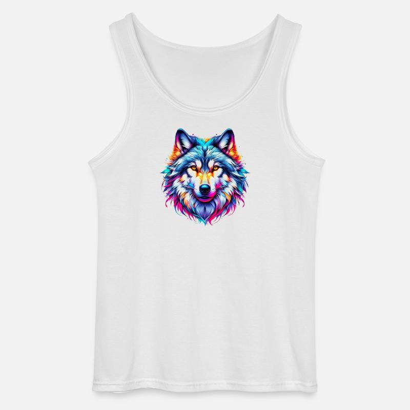Wolf - Gildan Men’s Tank Top - white