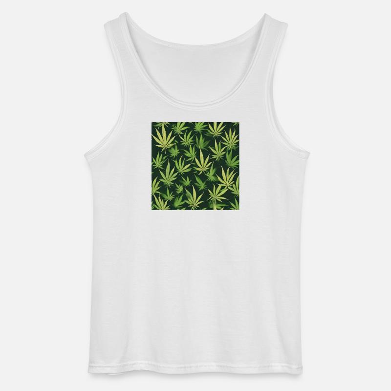 cannabis - Gildan Männer Tank Top - Weiß