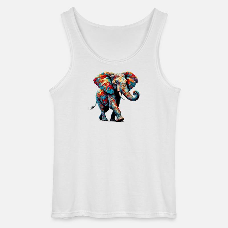 Elephant - Gildan Men’s Tank Top - white