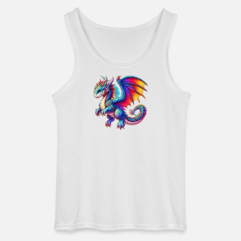 Drache - Gildan Männer Tank Top - Weiß