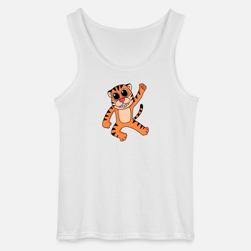Tiger - Gildan Männer Tank Top - Weiß