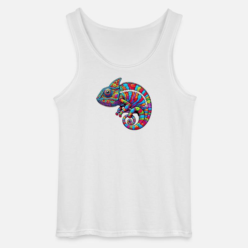 Chamäleon - Gildan Männer Tank Top - Weiß