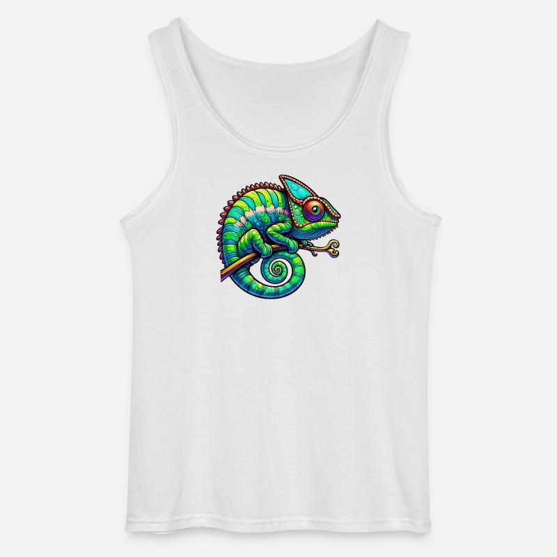 Chamäleon - Gildan Männer Tank Top - Weiß