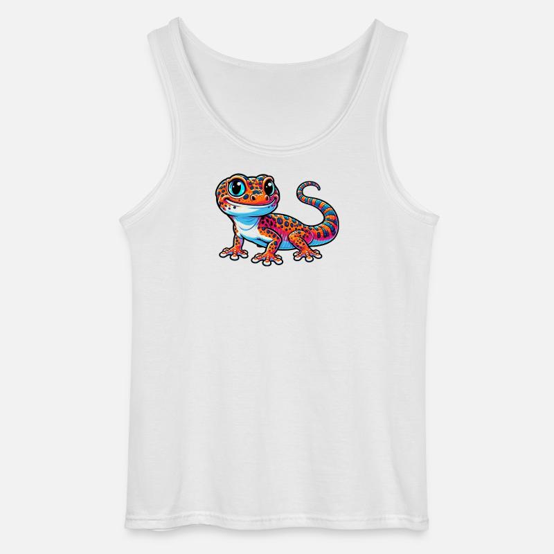 Gecko - Gildan Männer Tank Top - Weiß