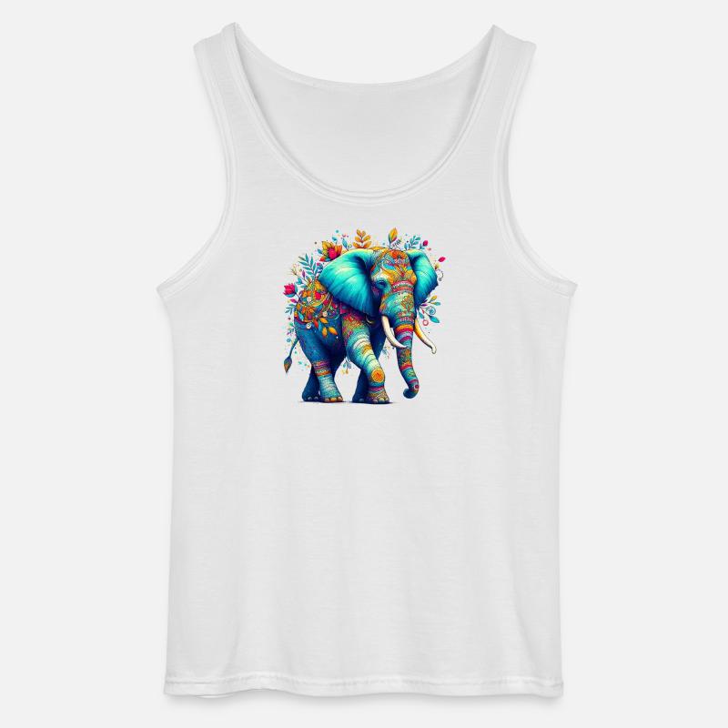 Elefant - Gildan Männer Tank Top - Weiß