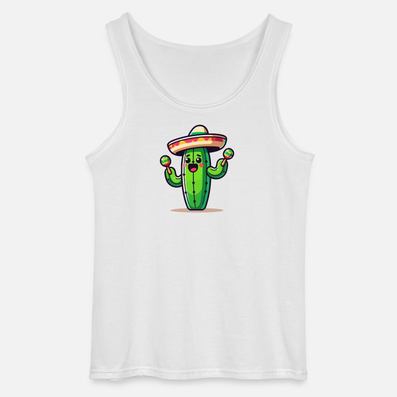 Fiesta-Kaktus: Der Saguaro-Shaker - Gildan Männer Tank Top - Weiß