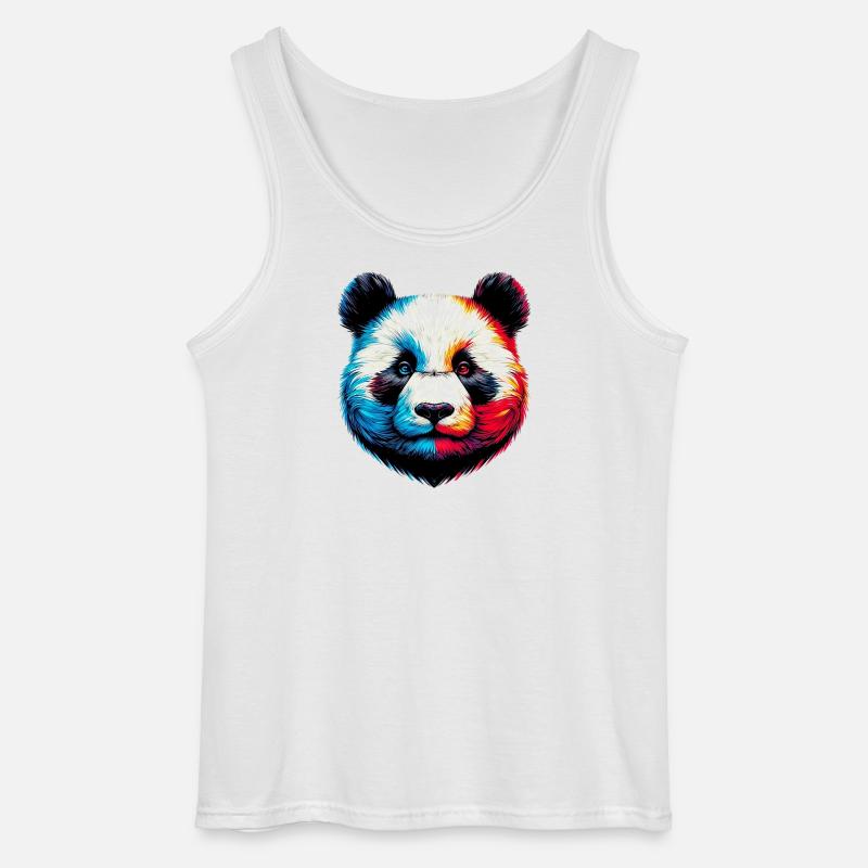 Panda - Gildan Männer Tank Top - Weiß