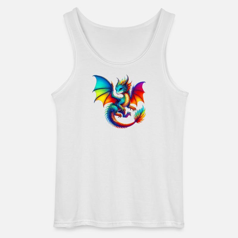 Drache - Gildan Männer Tank Top - Weiß