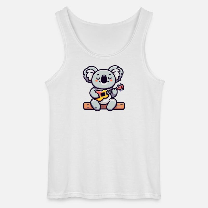 Koala Chords: Der Eukalyptus-Melodiker - Gildan Männer Tank Top - Weiß