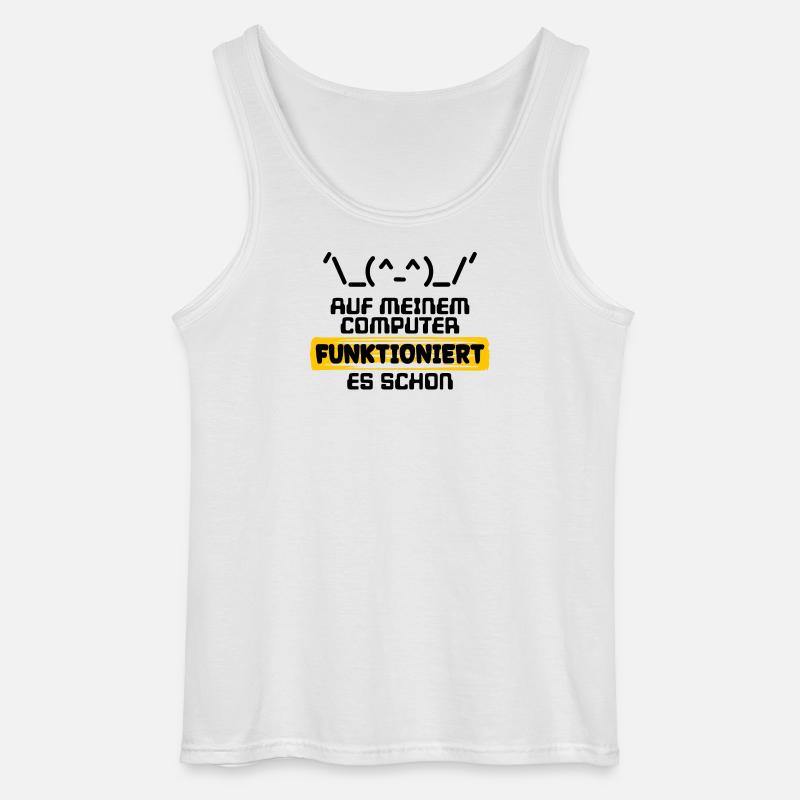 Erklæring om udviklererklæring Kode Scripting Programmør - Gildan tanktop til mænd - hvid