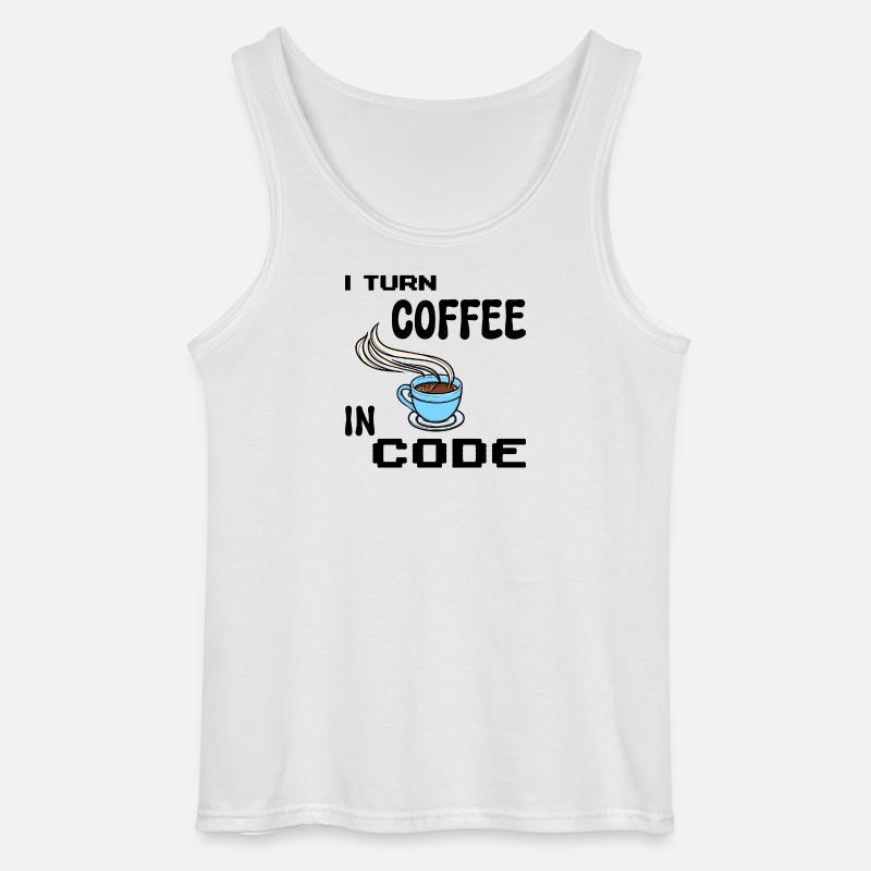 Programmeur de code Scripting Statement Développeur - Débardeur Gildan Homme - blanc