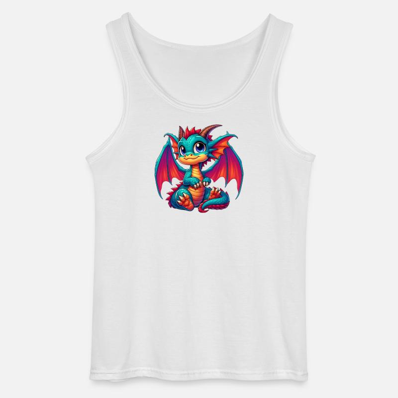 Drache - Gildan Männer Tank Top - Weiß