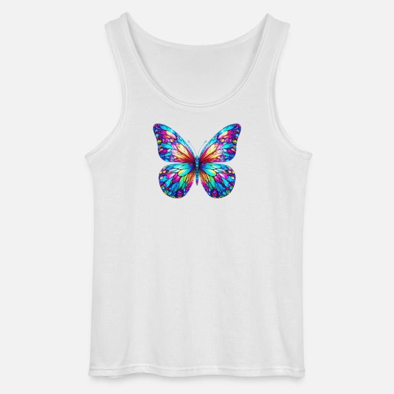 Schmetterling - Gildan Männer Tank Top - Weiß