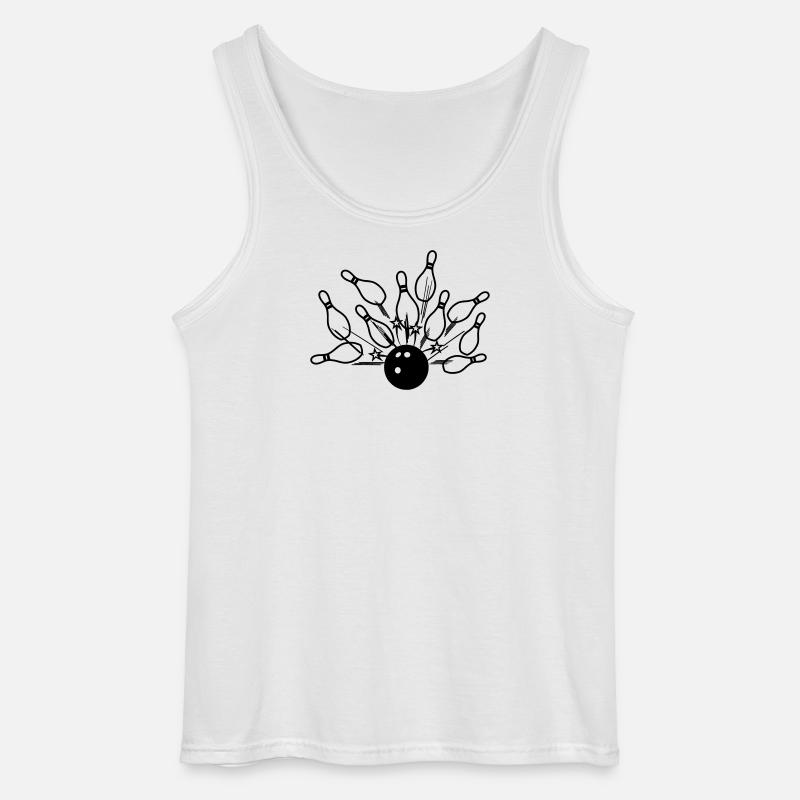 Bowling-Schlag - Gildan Männer Tank Top - Weiß