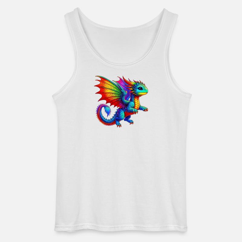 Drache - Gildan Männer Tank Top - Weiß