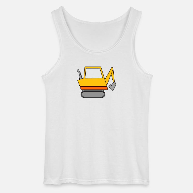 Bagger Baustelle Baggerfahrer - Gildan Männer Tank Top - Weiß
