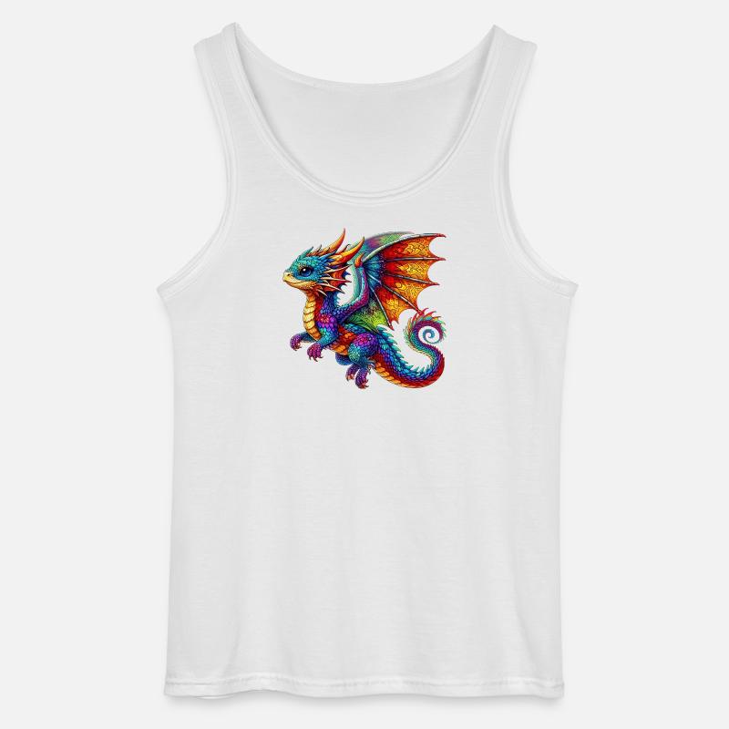 Drache - Gildan Männer Tank Top - Weiß