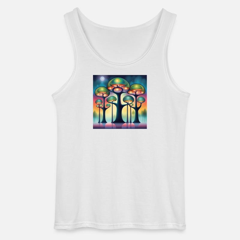 Hundertwasser Bäume - Gildan Männer Tank Top - Weiß