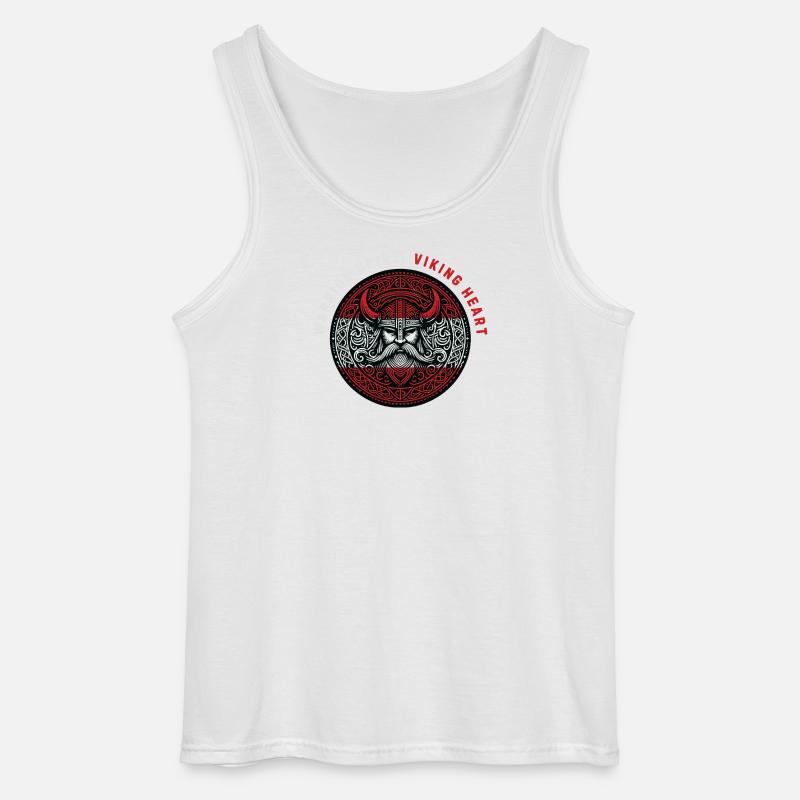 Kriegergeist, Wikingerherz - Gildan Männer Tank Top - Weiß