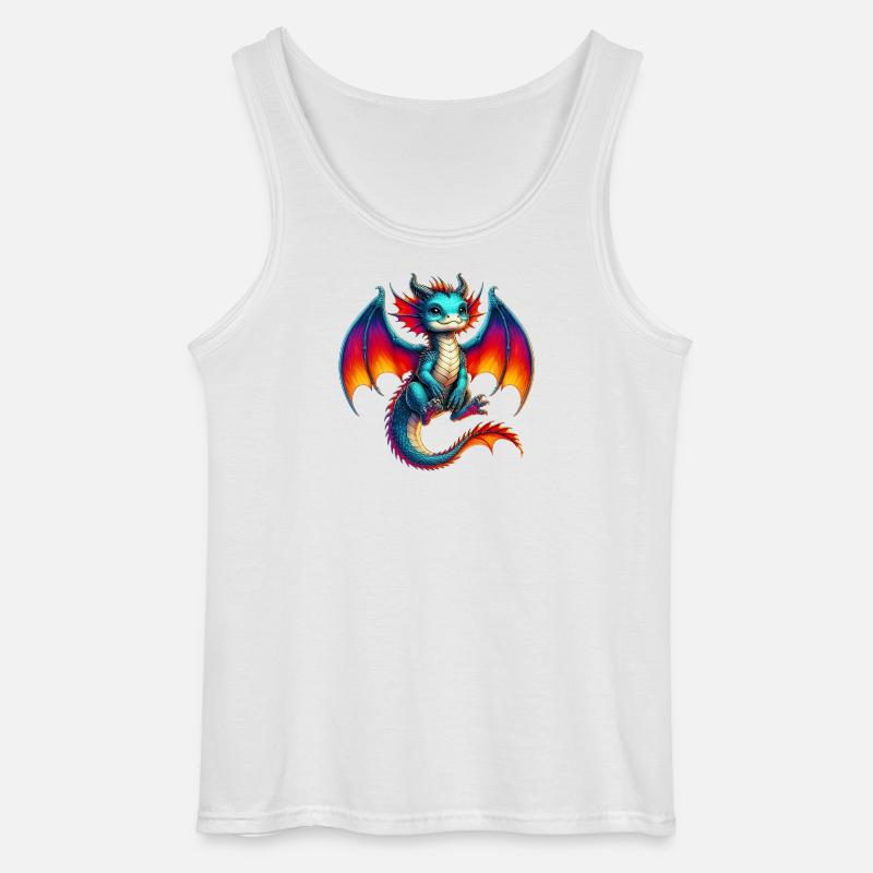 Drache - Gildan Männer Tank Top - Weiß